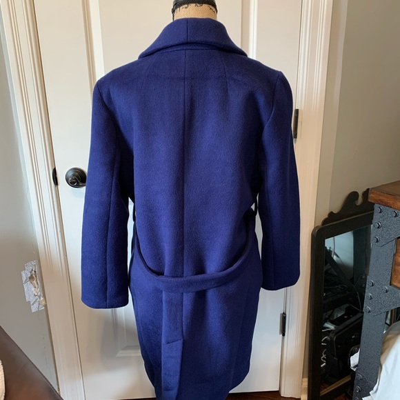 Madewell Shawl Collar Wrap Coat Night Sky, Size L - Picture 7 of 8